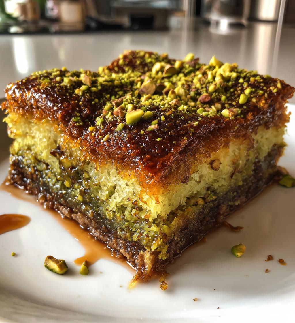 pistachio kunafa brownies recipe - detail 1
