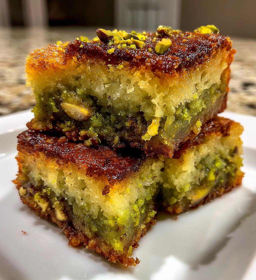 pistachio kunafa brownies recipe