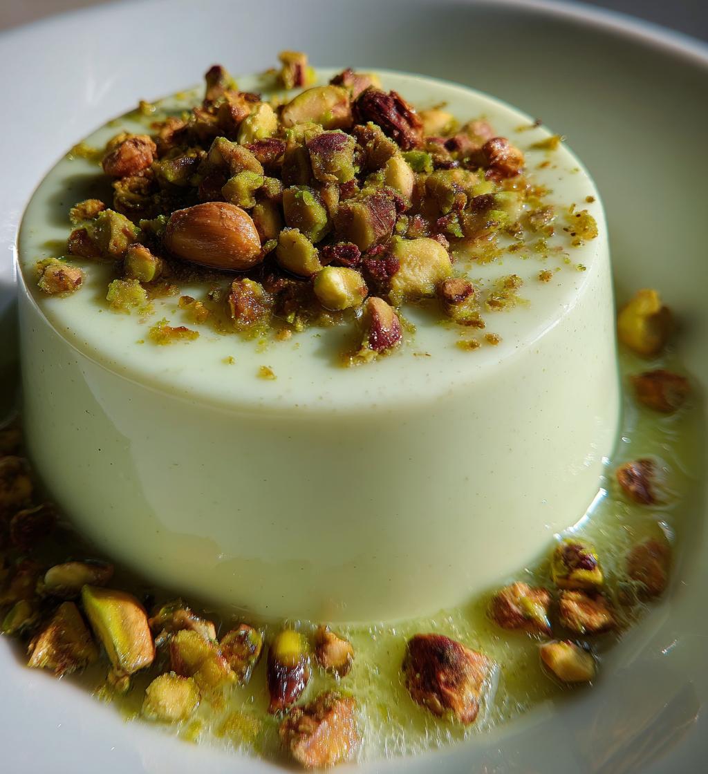 pistachio panna cotta - detail 1