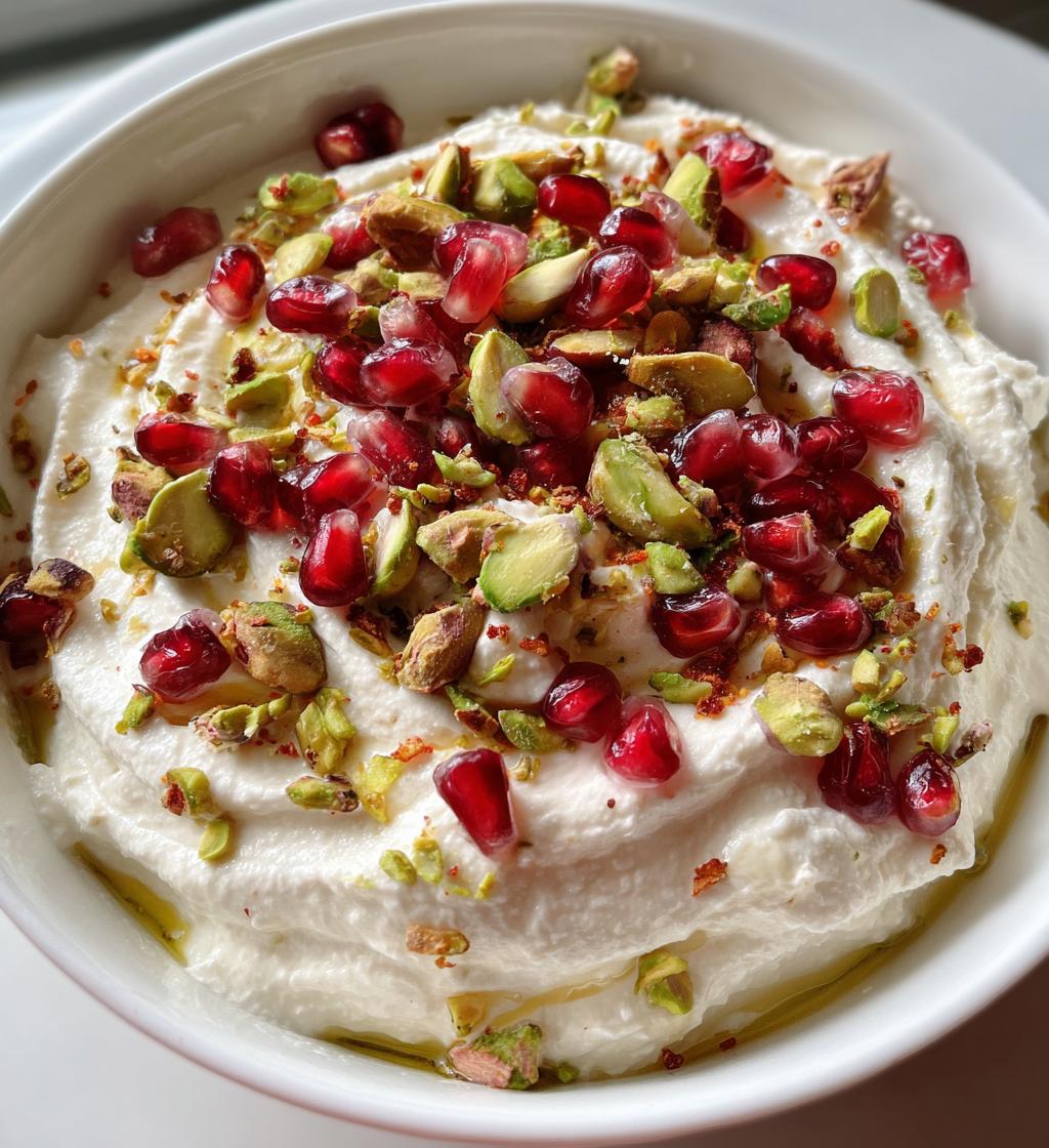 pomegranate pistachio whipped feta - detail 1