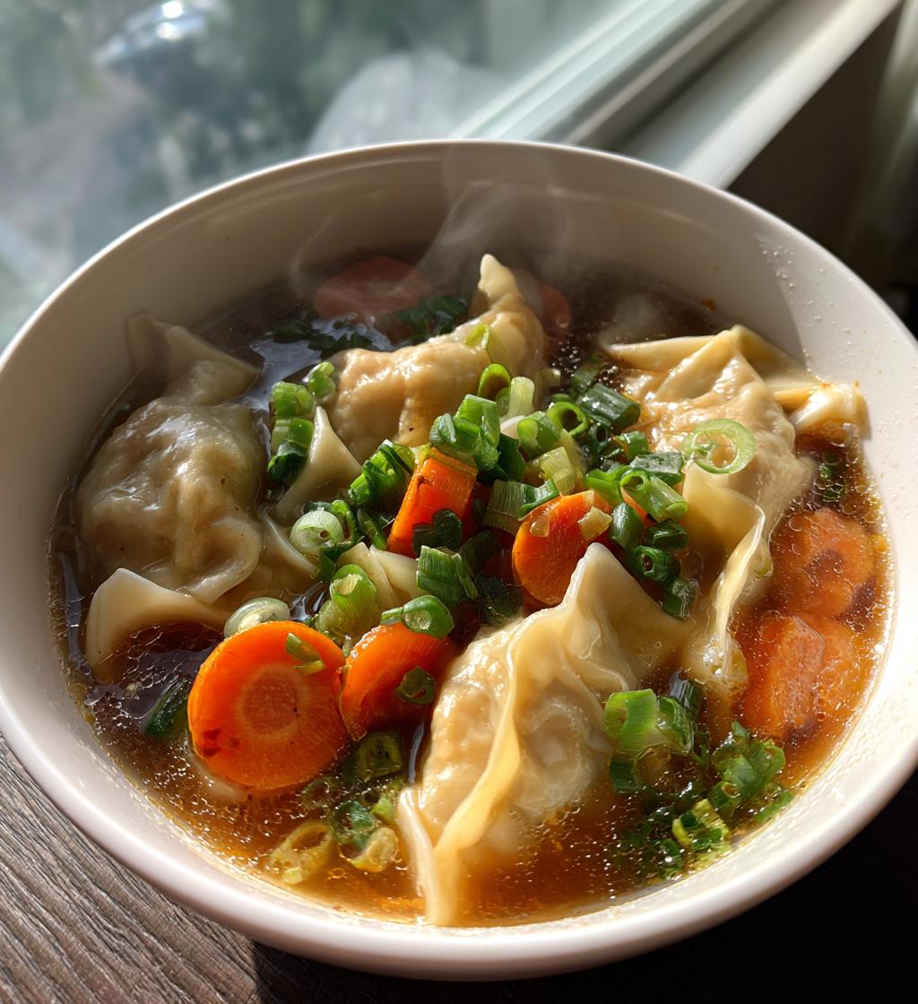 potsticker soup - detail 1