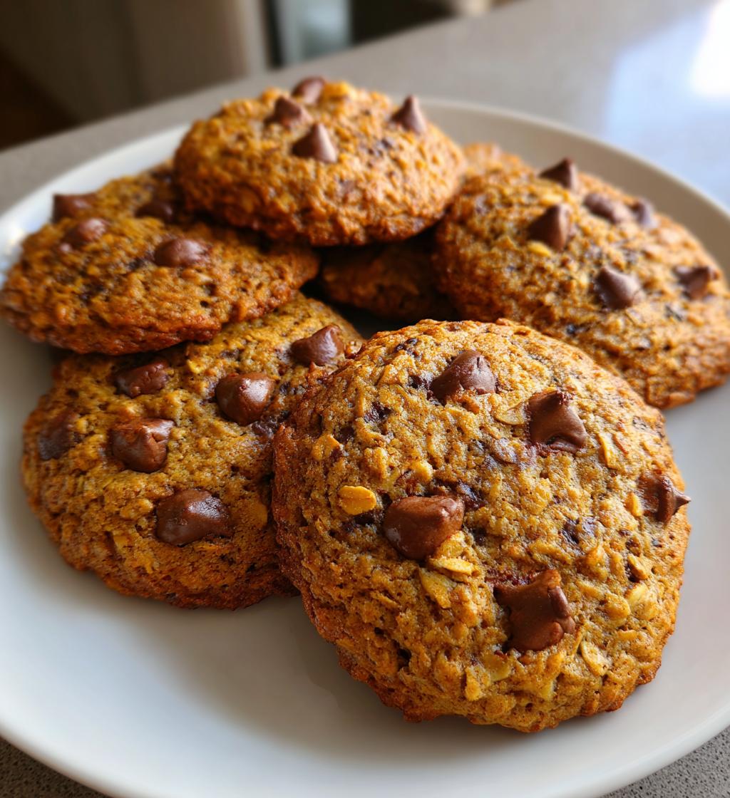 pumpkin chocolate chip oatmeal cookies - detail 1