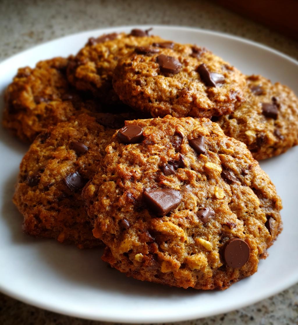 pumpkin chocolate chip oatmeal cookies