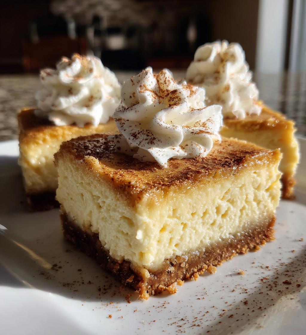 pumpkin spice cheesecake bars - detail 1