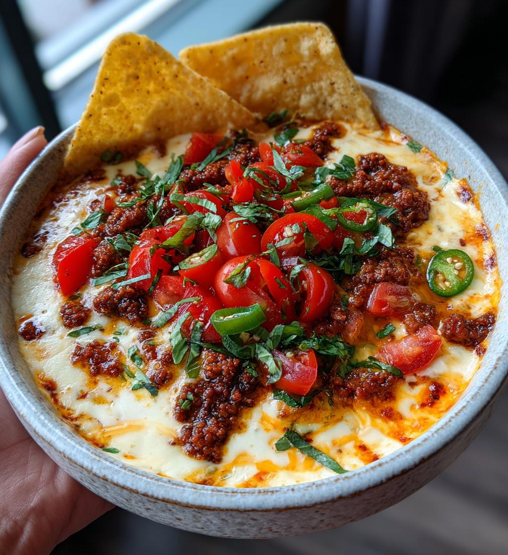queso blanco dip with chorizo