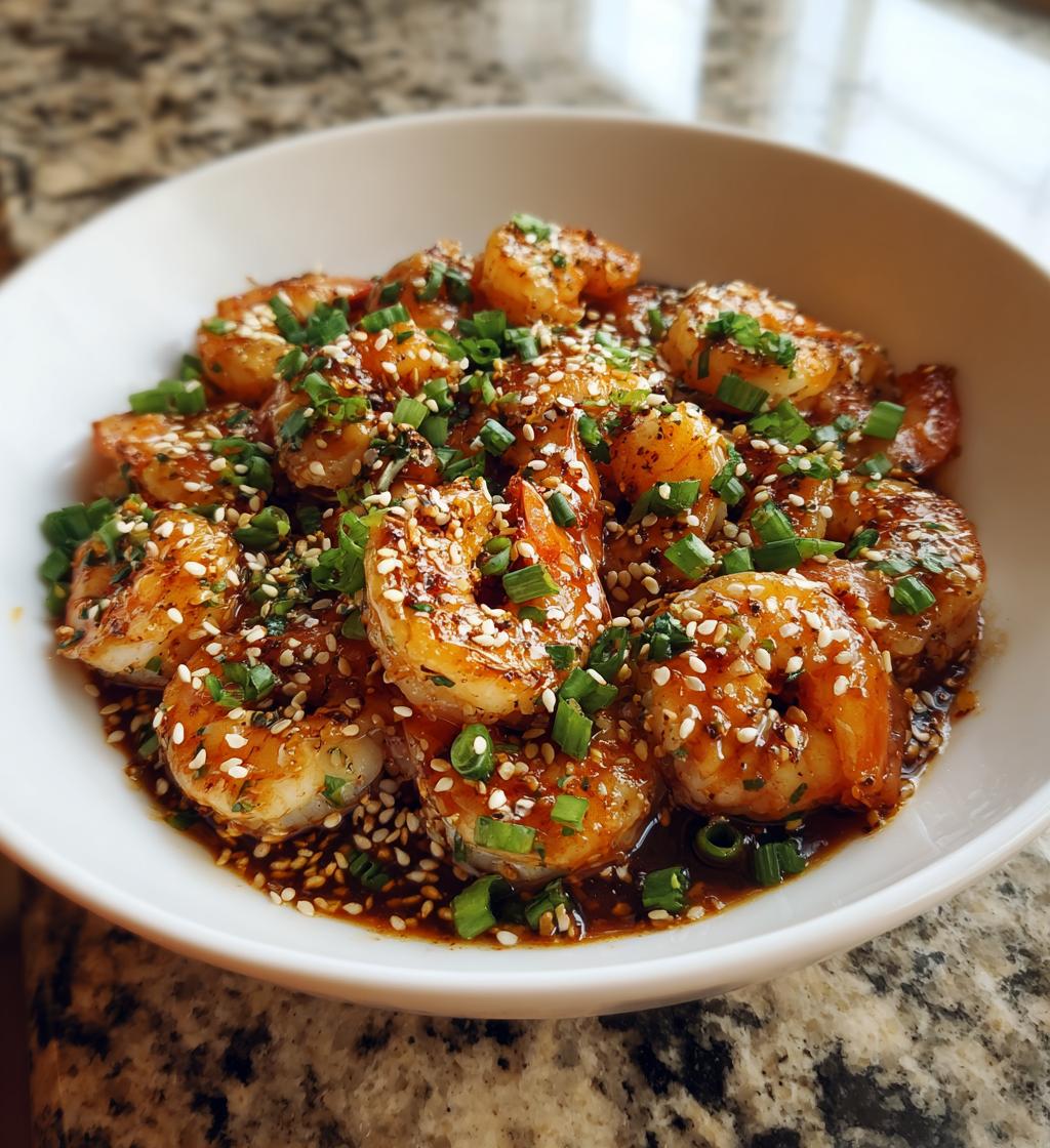 quick healthy dinner 20 minute honey garlic shrimp - detail 1