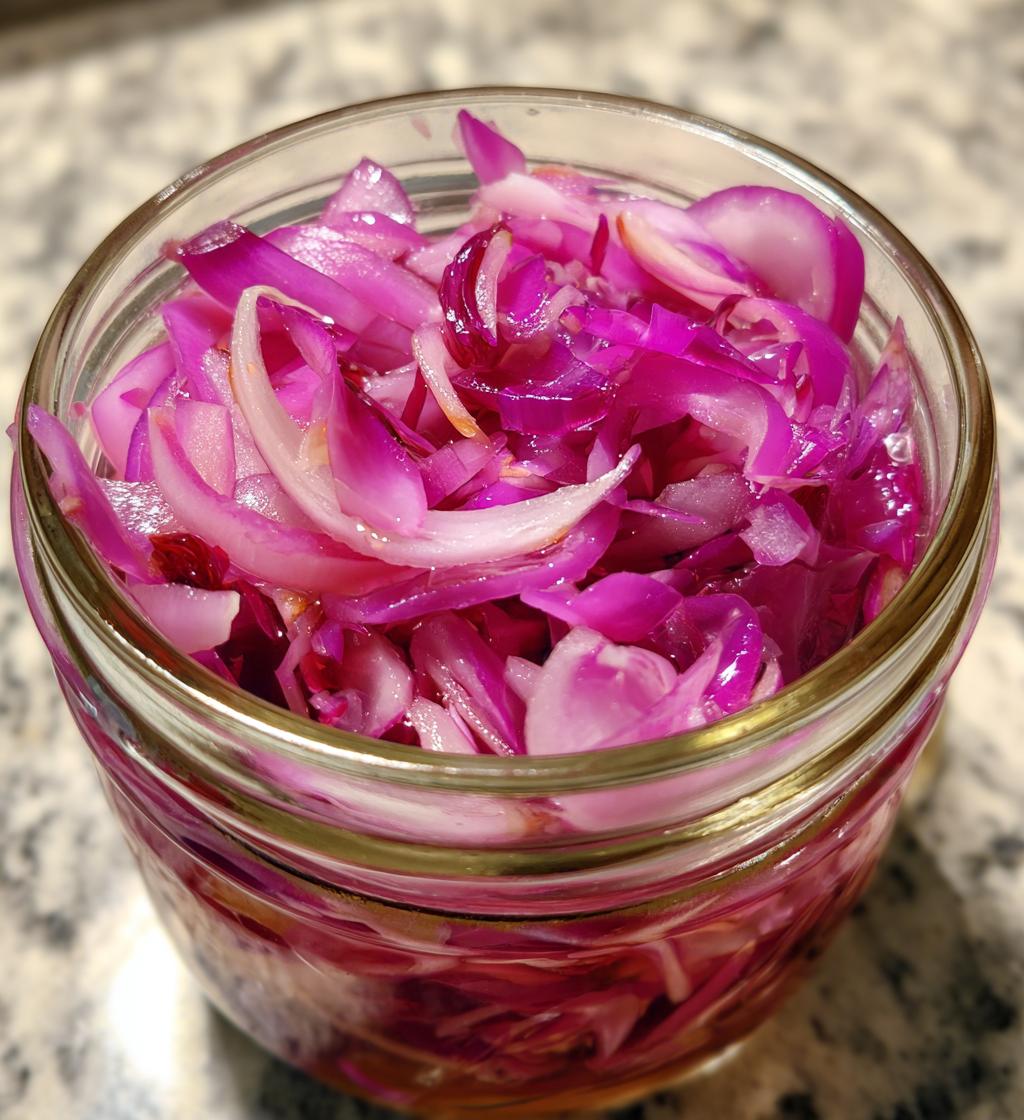quick pickled red onions - detail 1