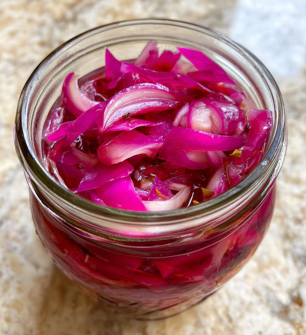 quick pickled red onions - detail 1