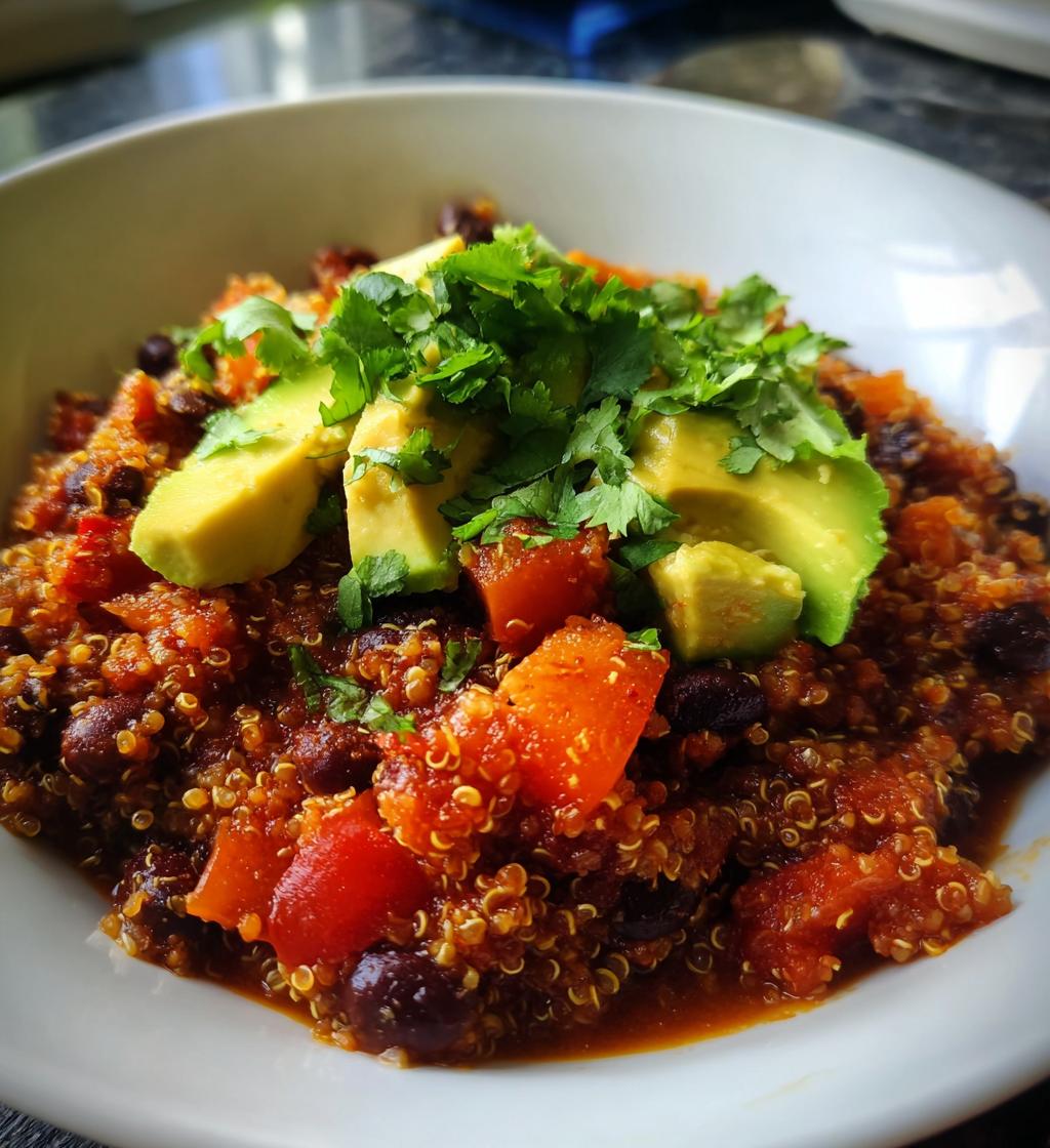 quinoa and black bean chili - detail 1