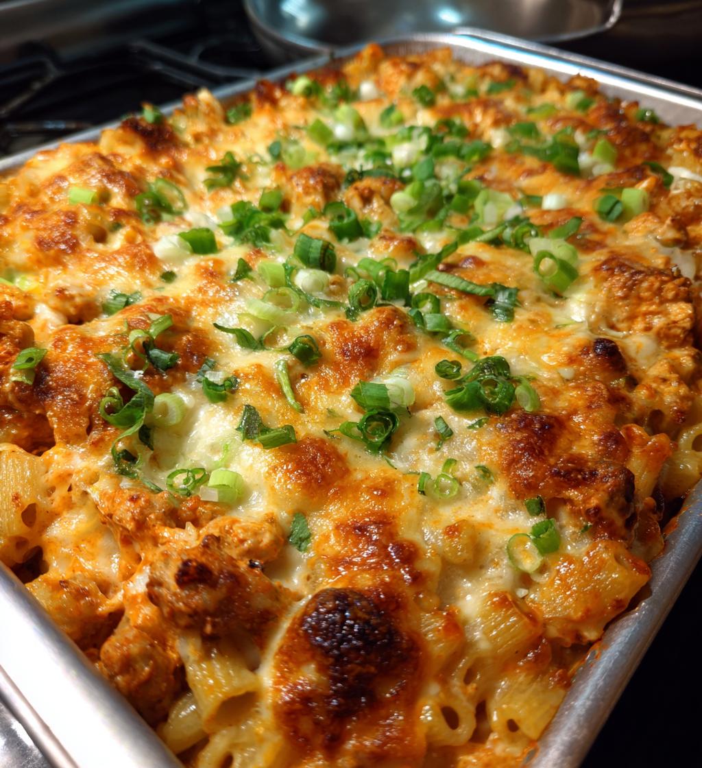 ranch buffalo pasta bake - detail 1