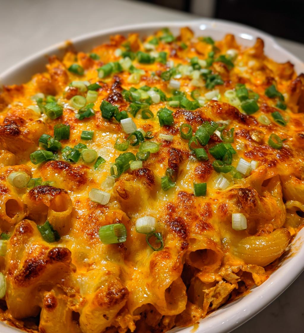 ranch buffalo pasta bake