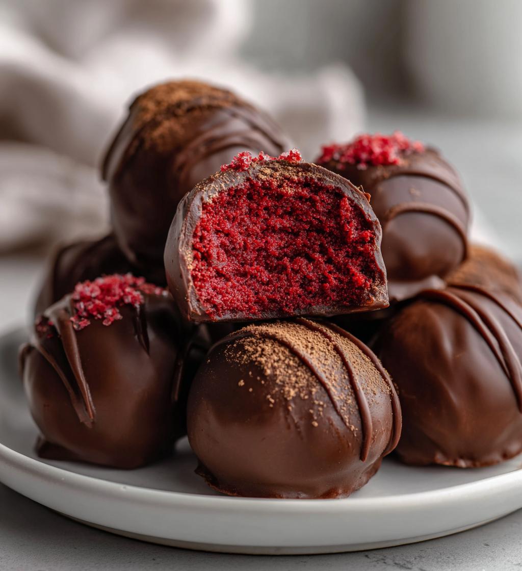 red velvet cake balls - detail 1