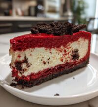 red velvet oreo cheesecake