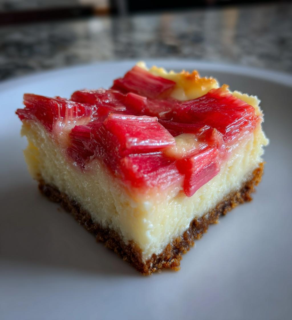 rhubarb cheesecake squares