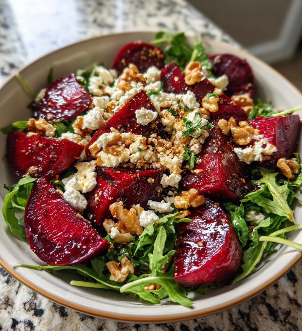roasted beet and arugula salad - detail 1