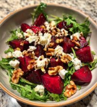 roasted beet and arugula salad