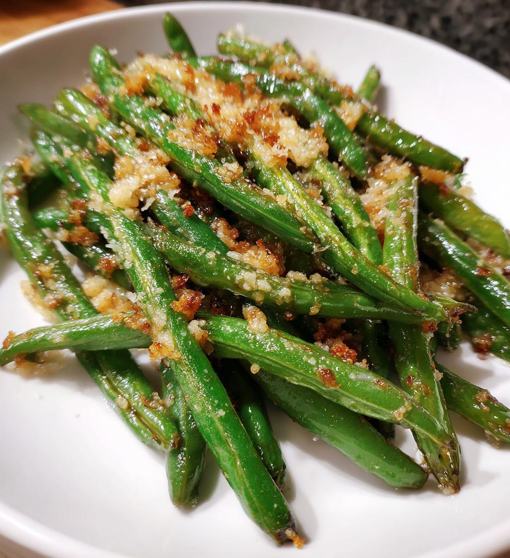 roasted parmesan green beans - detail 1