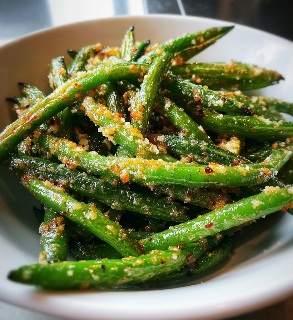 roasted parmesan green beans
