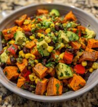 roasted sweet potato black bean salad