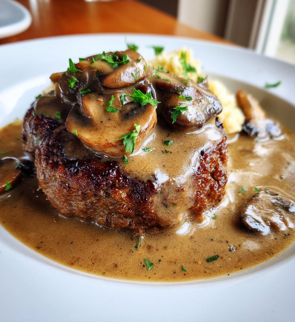 salisbury steak with mushroom gravy