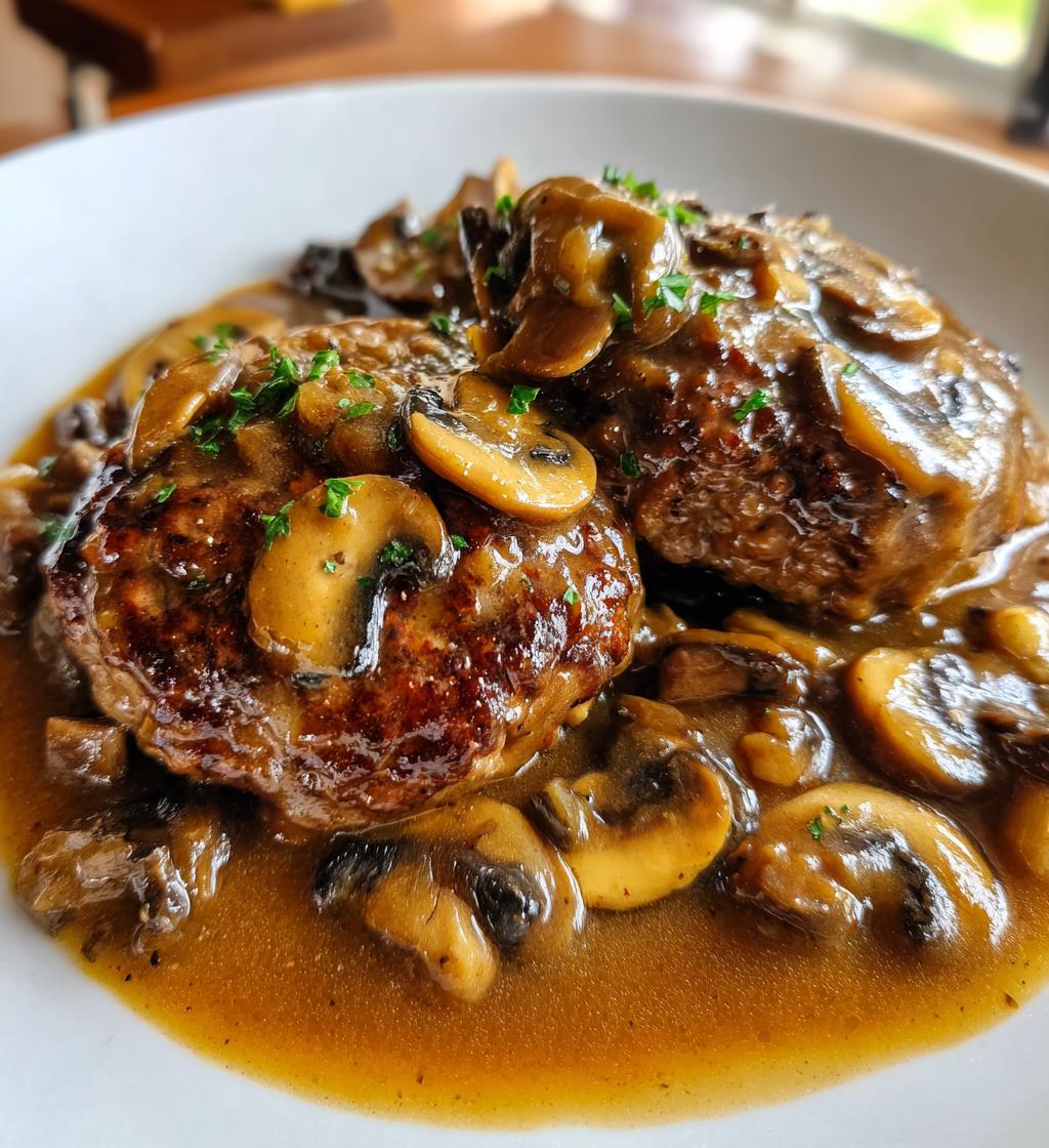 salisbury steak with mushroom gravy