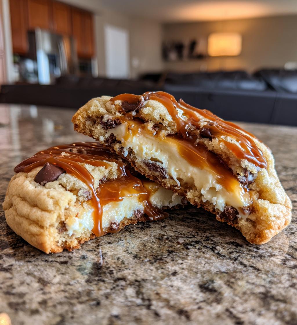 salted caramel cheesecake cookies