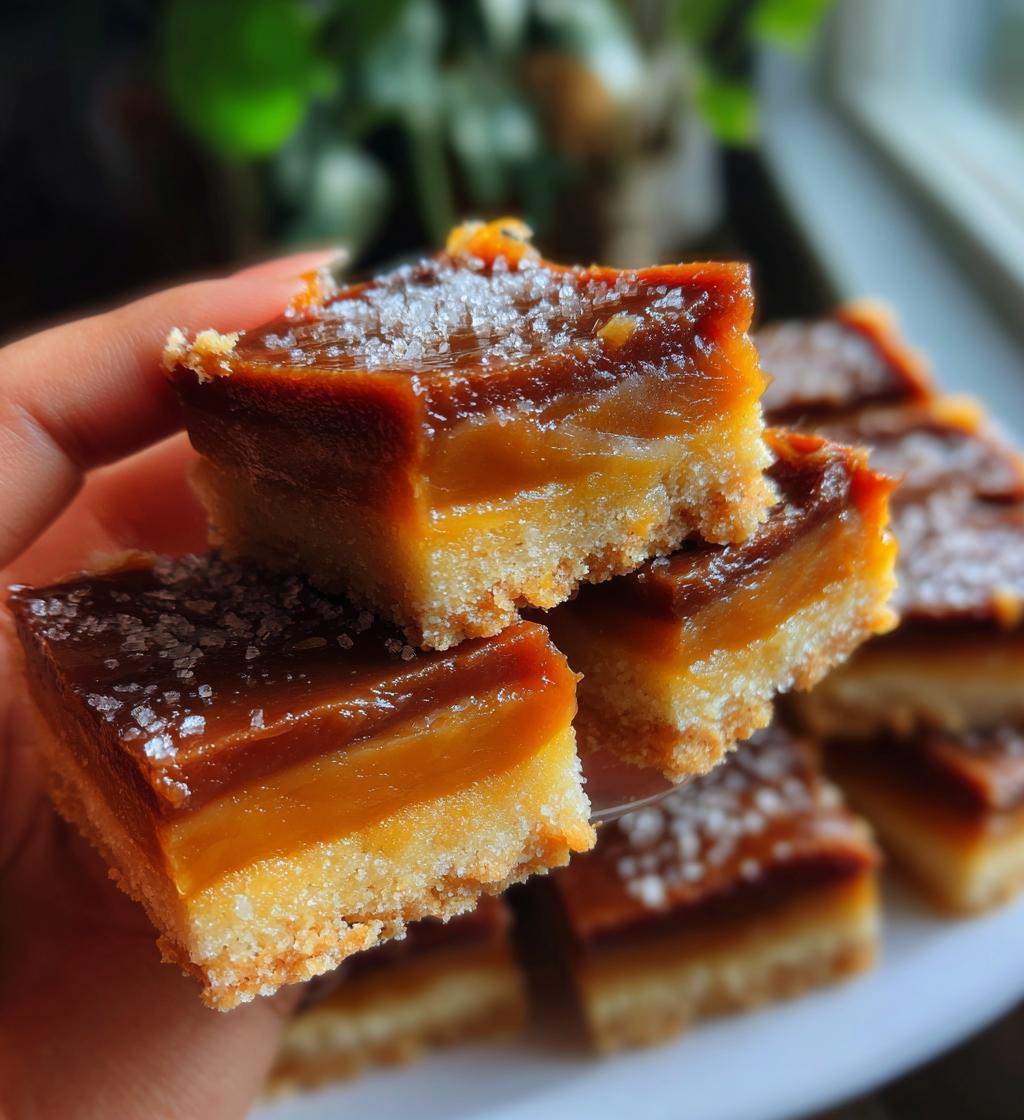 salted caramel shortbread bars - detail 1