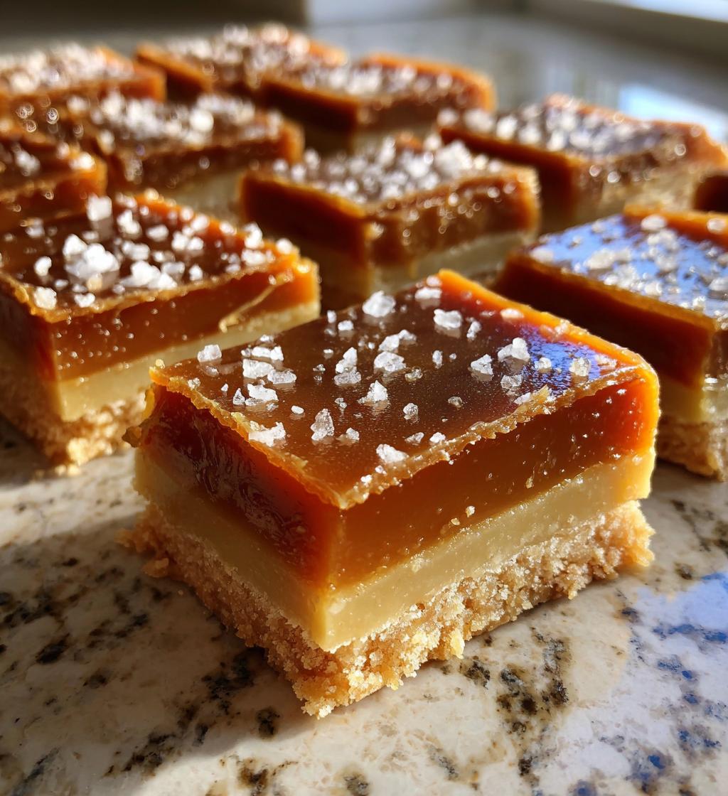 salted caramel shortbread bars