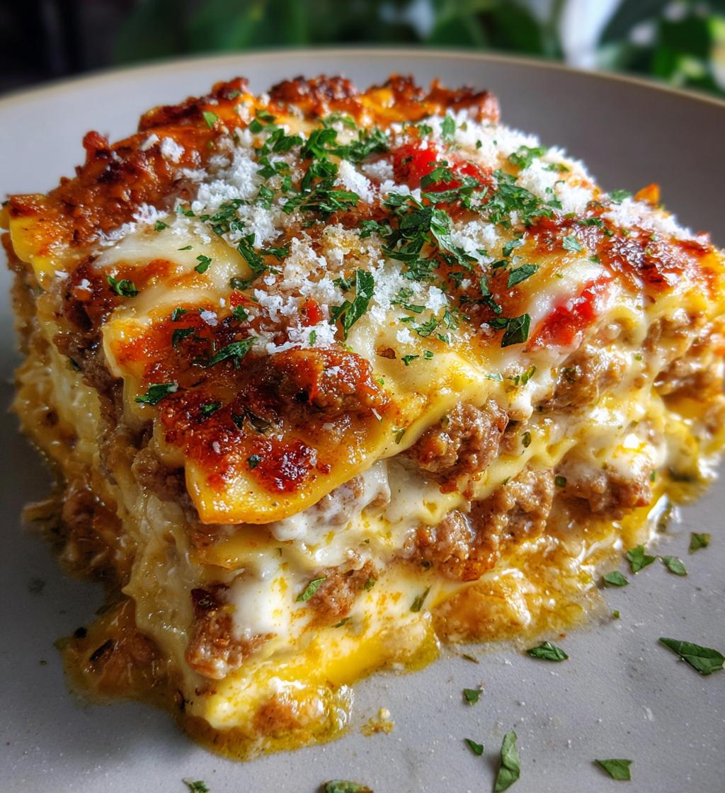 sausage alfredo ravioli lasagna