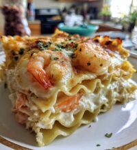 seafood lasagna creamy cheese