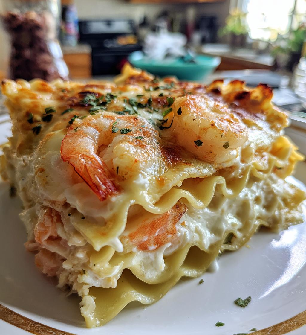 seafood lasagna creamy cheese