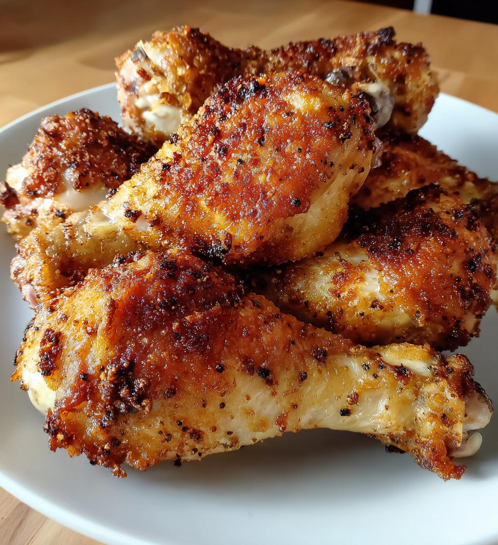 seasoned crispy chicken drumsticks