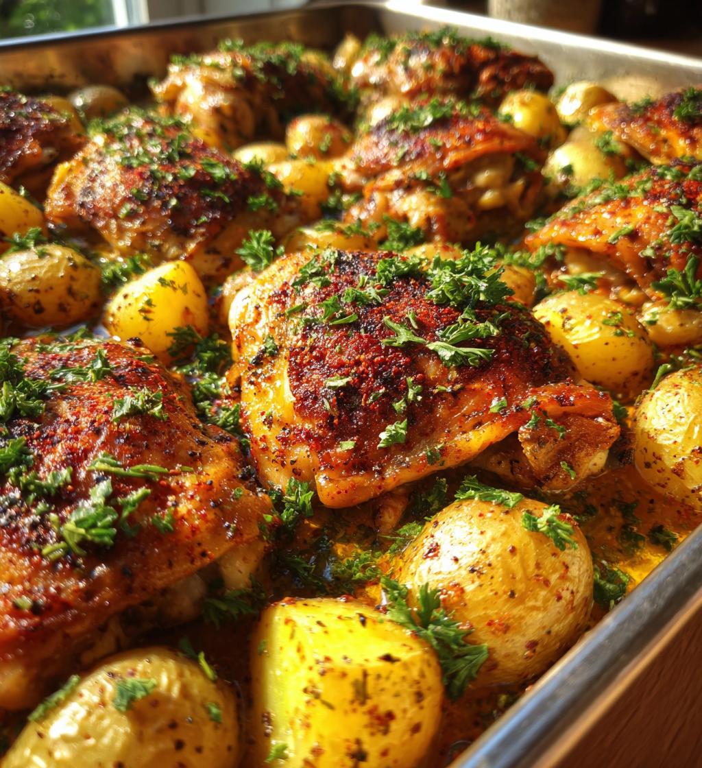 sheet pan chicken and potatoes - detail 1