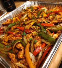 sheet pan chicken fajitas