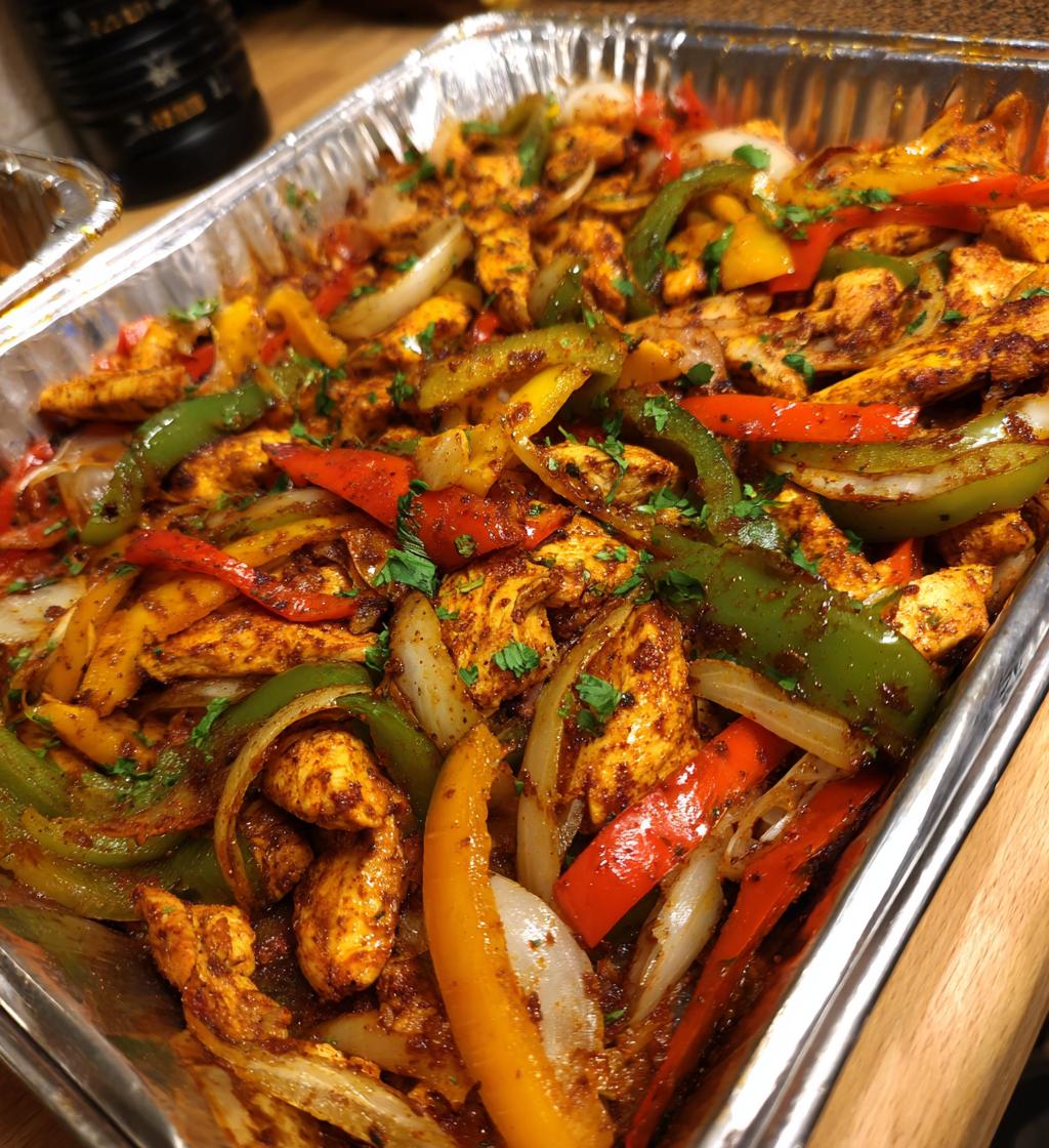 sheet pan chicken fajitas