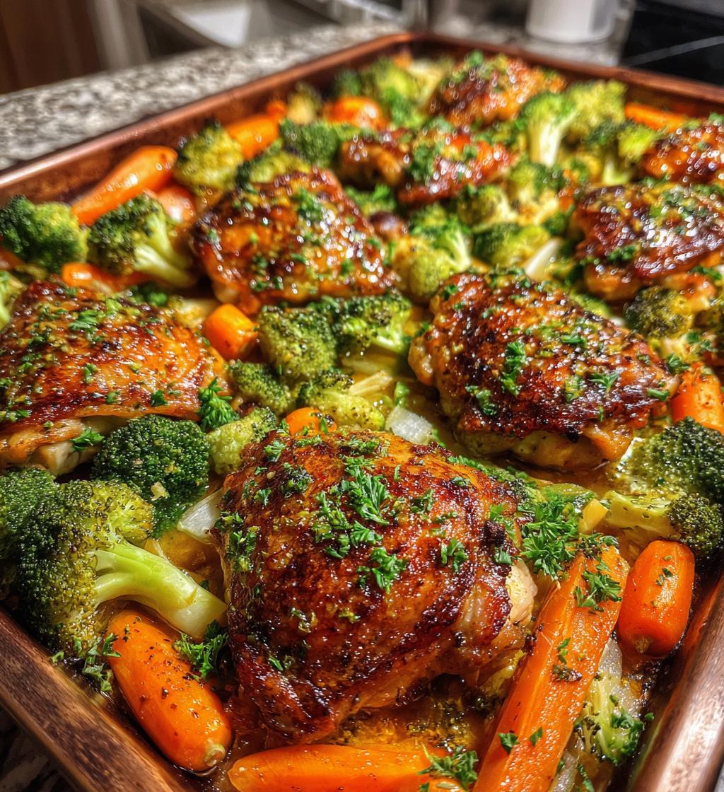 sheet pan garlic butter chicken and veggies