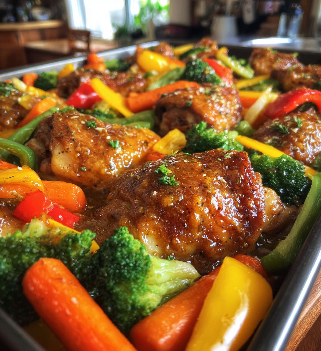 sheet pan honey mustard chicken - detail 1