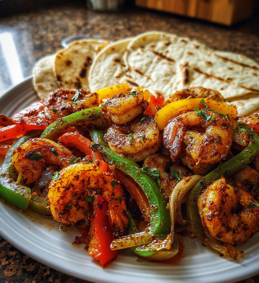 sheet pan shrimp fajitas