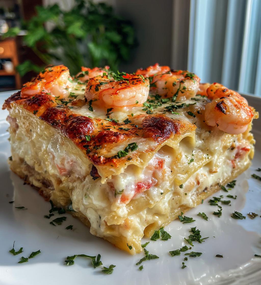 shrimp scampi lasagna