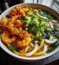 shrimp tempura udon soup