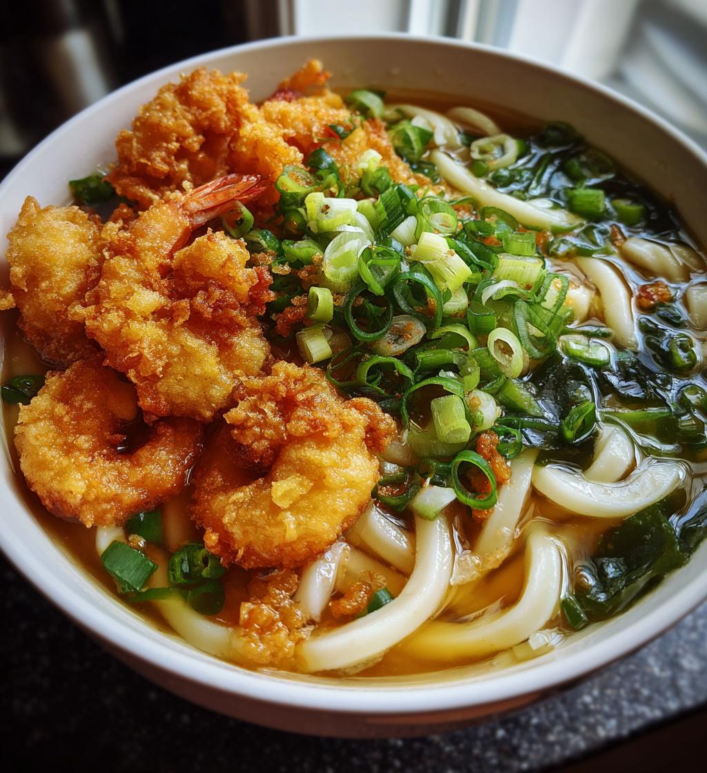 shrimp tempura udon soup
