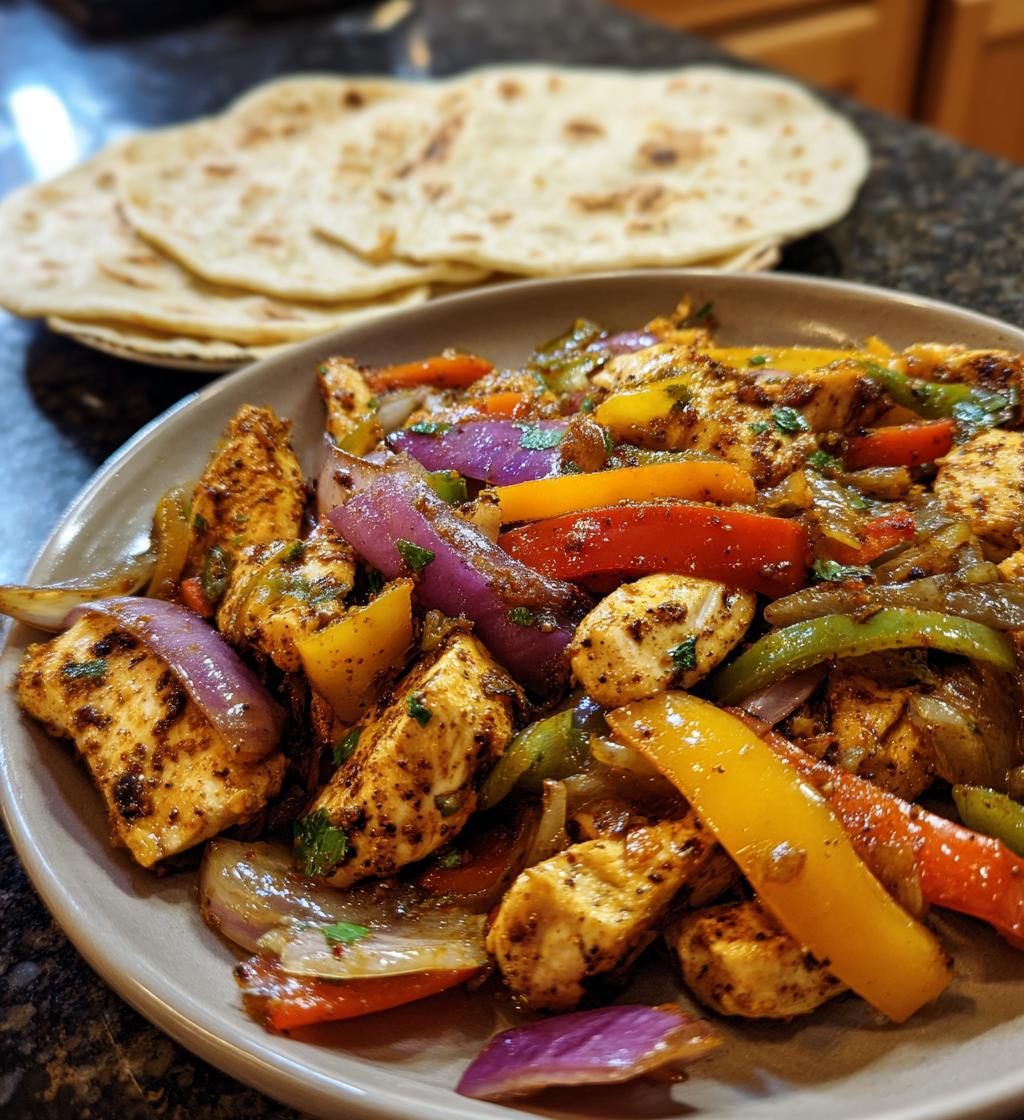 sizzling blackstone fajitas - detail 1