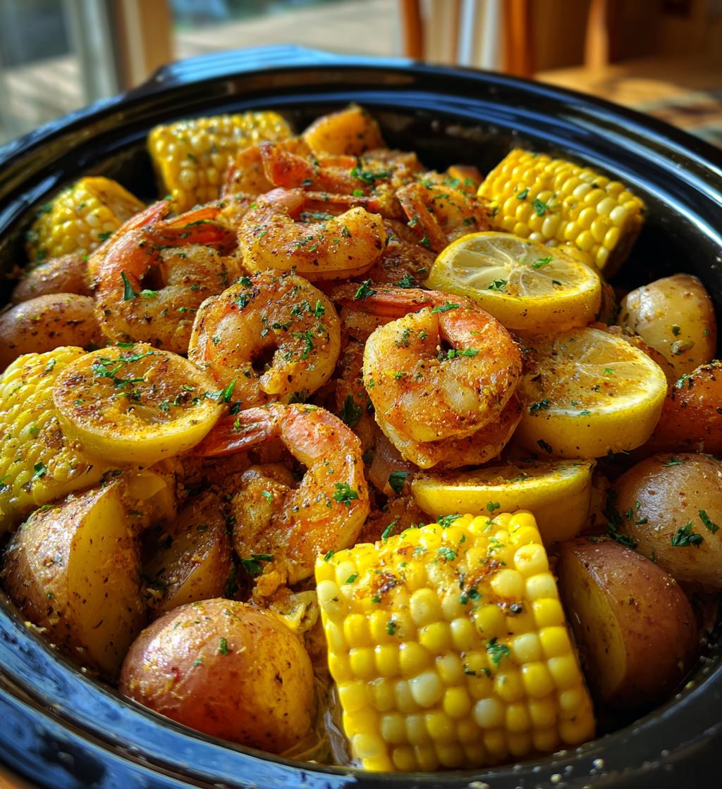 slow cooker southern shrimp boil