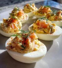 smoked salmon deviled eggs