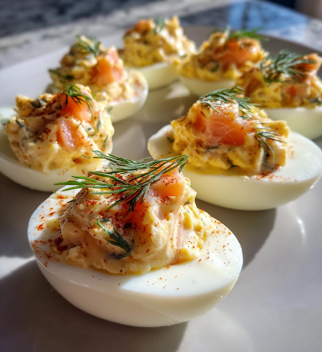 smoked salmon deviled eggs