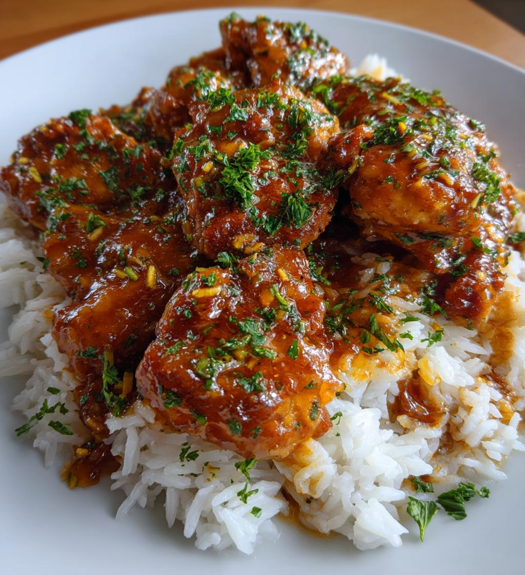 smothered chicken and rice