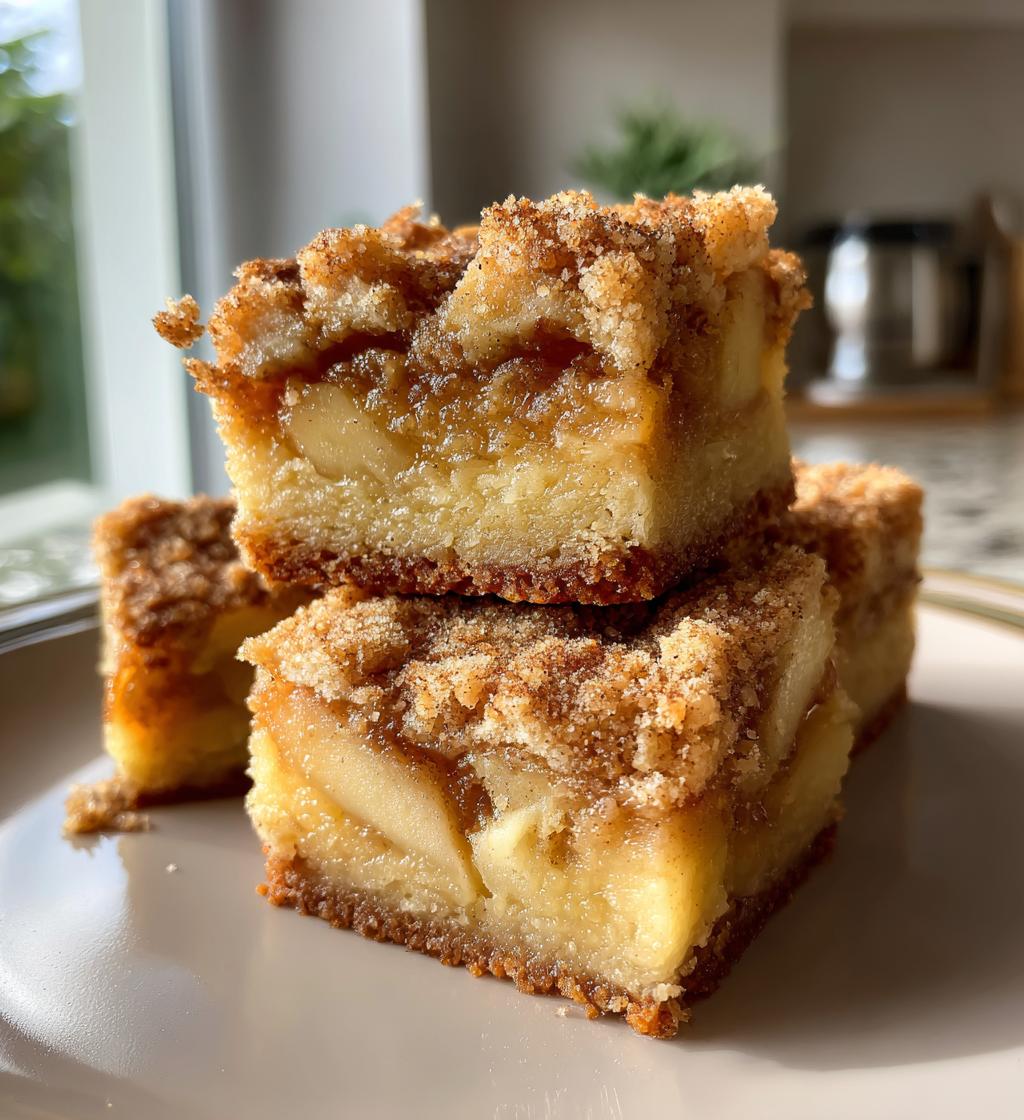 snickerdoodle apple pie bars - detail 1