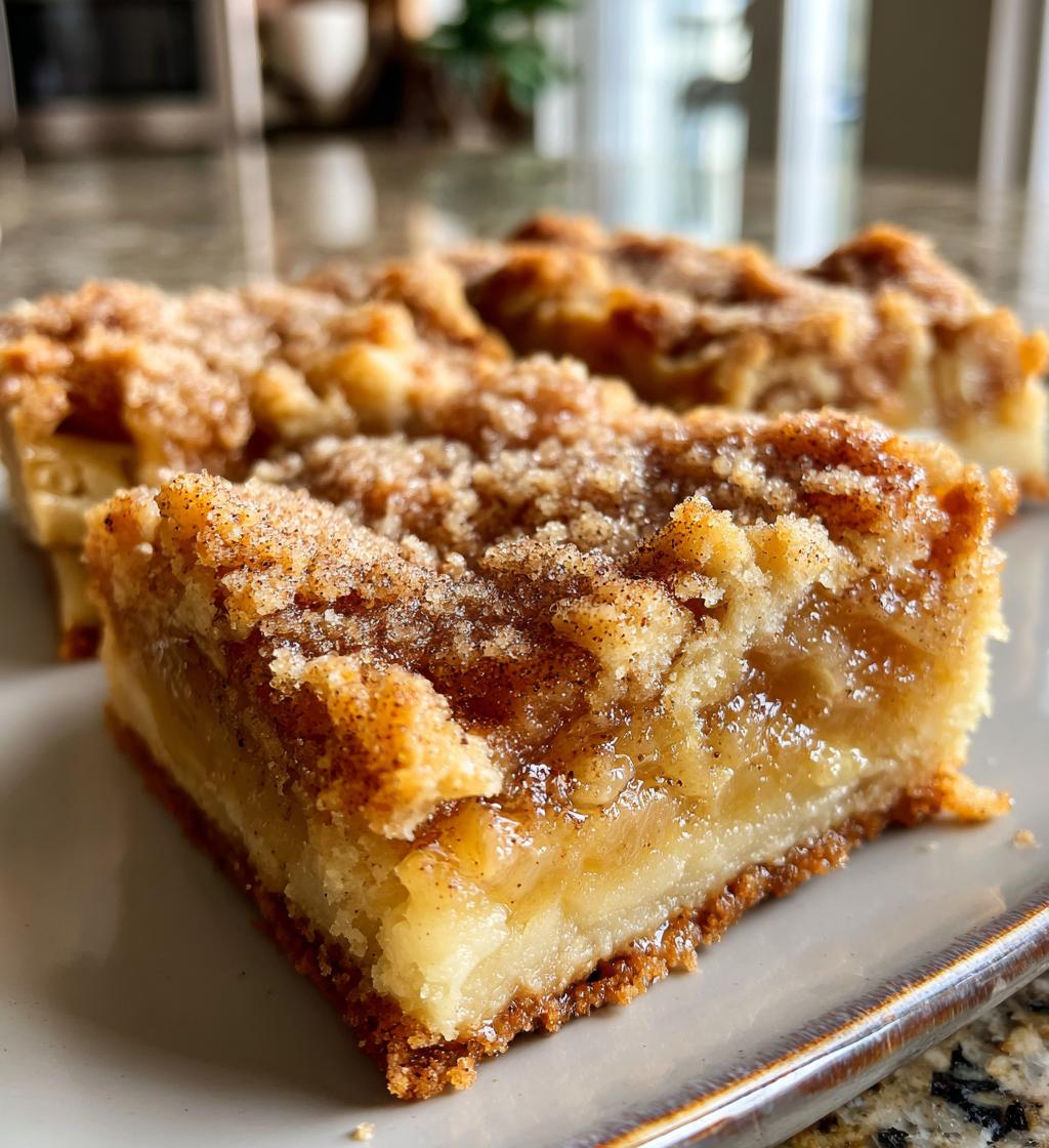 snickerdoodle apple pie bars