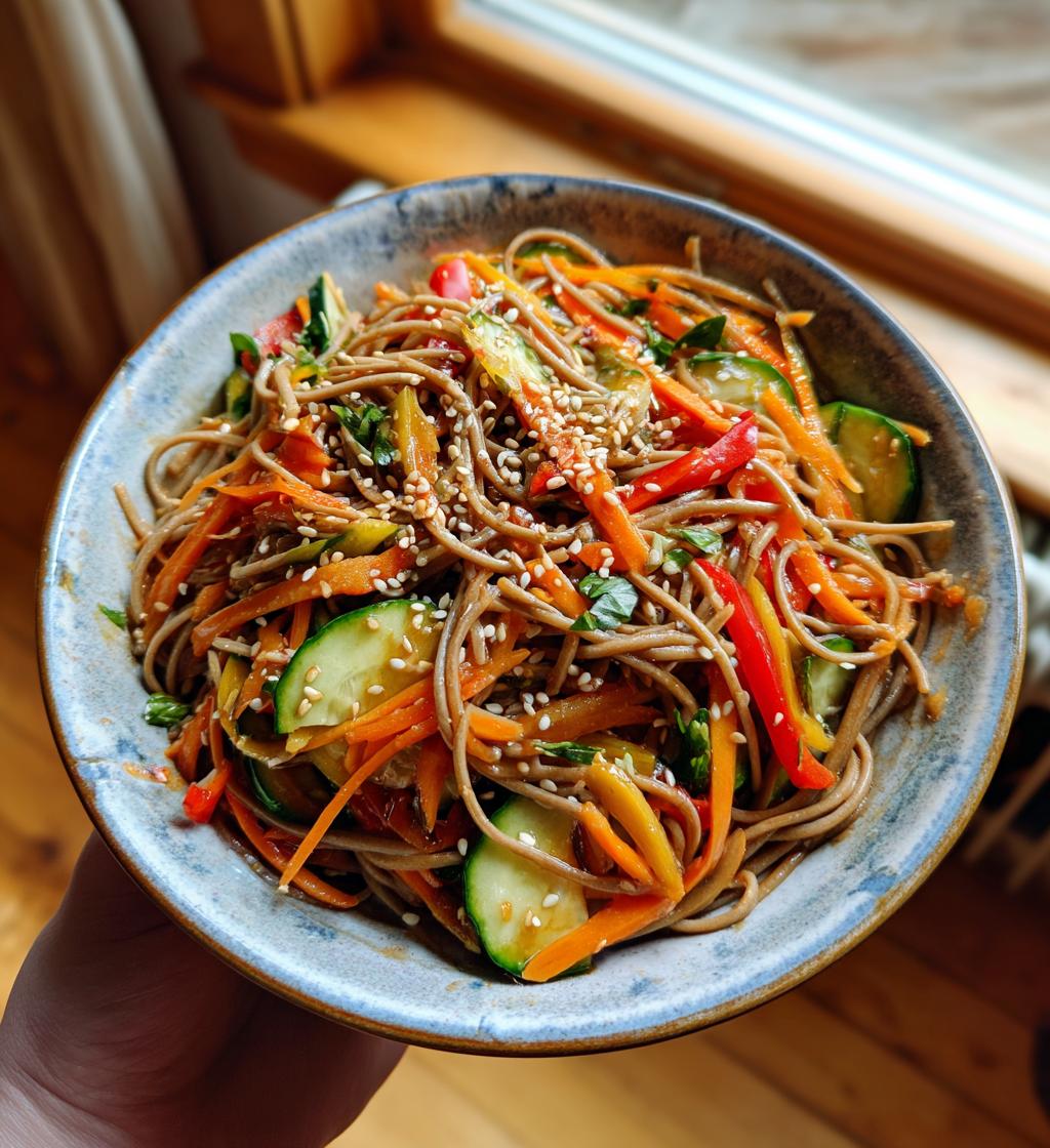 soba noodle salad - detail 1