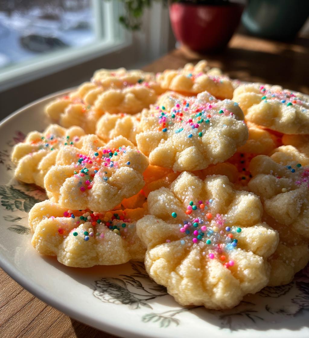 soft and buttery spritz cookies - detail 1